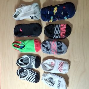 Women’s No-Show Socks Vans Adidas Lot of 10